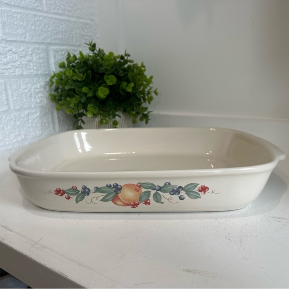 Corelle‎ "Abundance" Rectangular Roaster - 9 X 13 Inches - Stoneware.  D - Picture 1 of 3